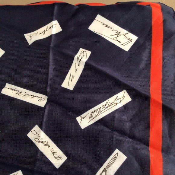 USA presidents of the US silk rare vintage scarf women - Picture 2 of 6